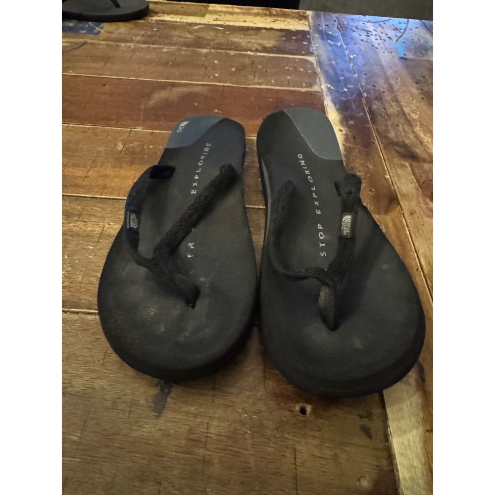 The North Face Base Camp Flip Flops Black Grey Never Stop Exploring Sandals